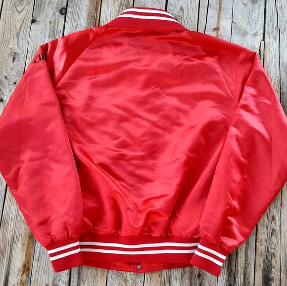 vintage '70s lacrosse Tyrol satin Snap jacketmens size medium